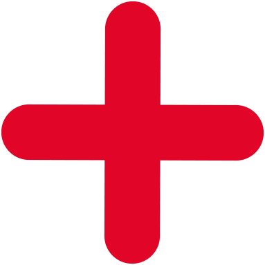 Illustration Kreuz in Rot