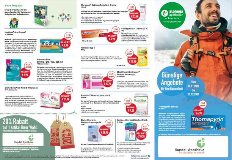 Angebotsflyer 11/21 der Kandel-Apotheke