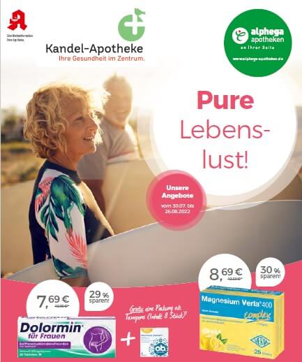 Angebotsflyer 08/22 der Kandel-Apotheke