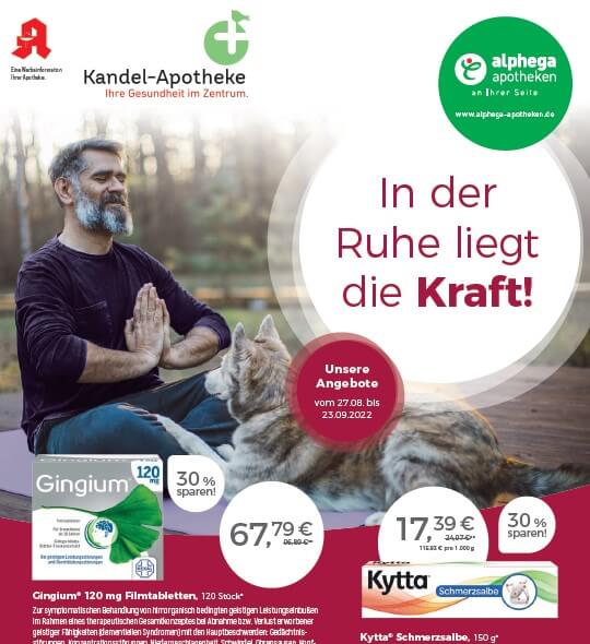 Angebotsflyer 09/22 der Kandel-Apotheke