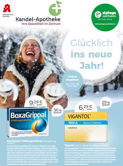 Angebotsflyer 01/23 der Kandel-Apotheke