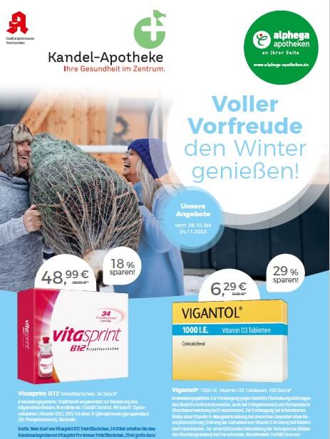 Angebotsflyer 11/23 der Kandel-Apotheke