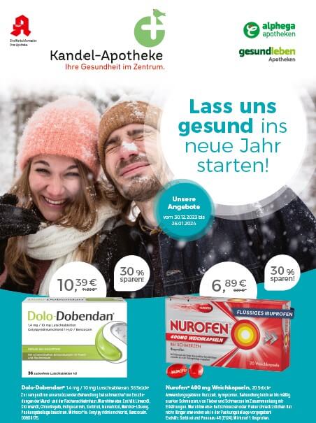 Angebotsflyer 01/24 der Kandel-Apotheke