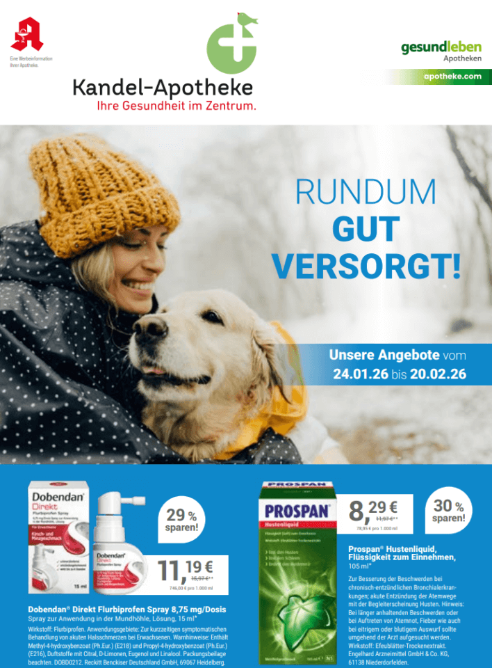 Angebotsflyer 02/26 der Kandel-Apotheke