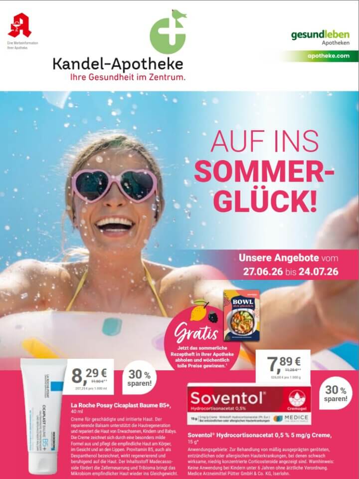 Angebotsflyer 07/26 der Kandel-Apotheke