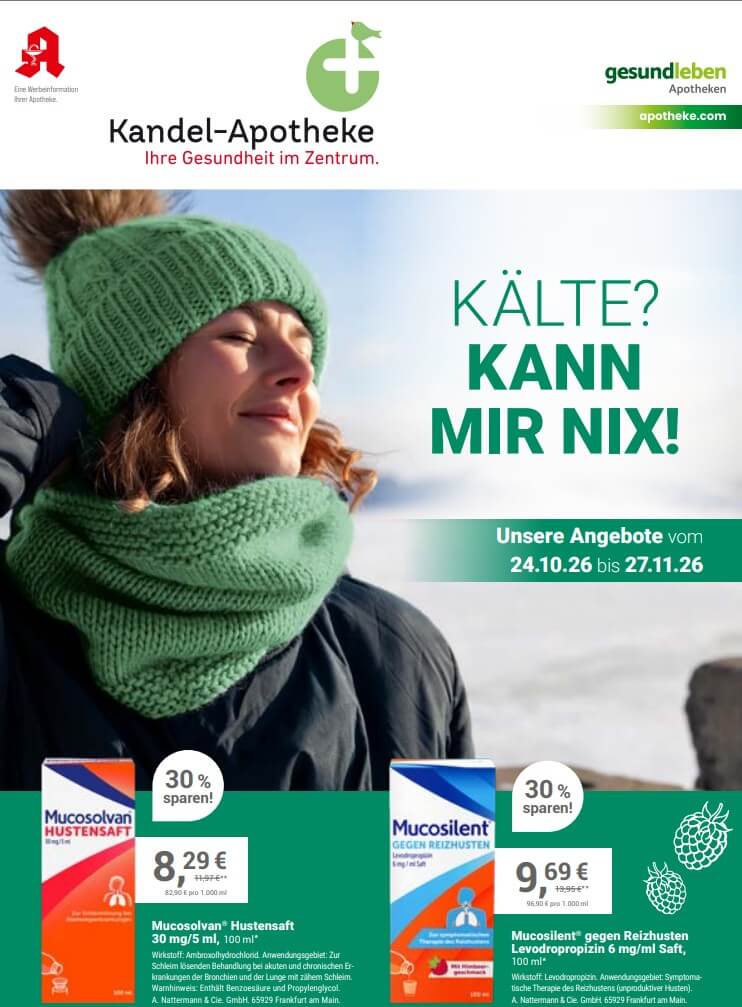 Angebotsflyer 11/26 der Kandel-Apotheke